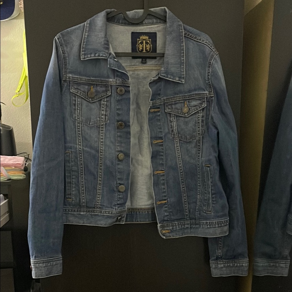 Talbots Blue Jean Jacket Cropped Classic